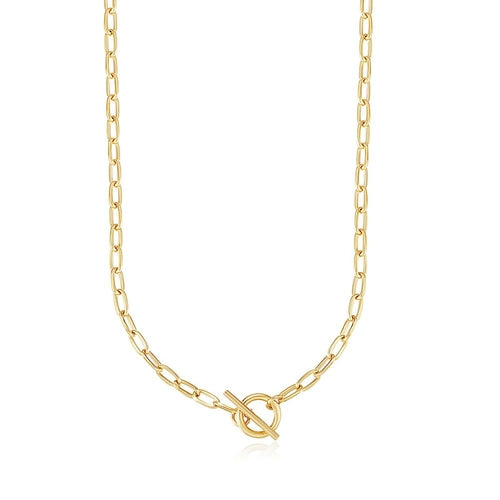 Layered Gold Oval Link Chain Necklace – Statement Jewelry
