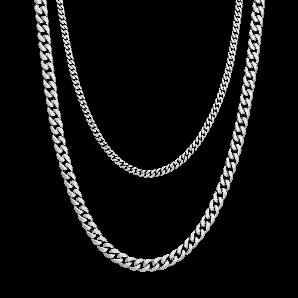 Silver Cuban Link Chain Necklace – Bold and Timeless Design