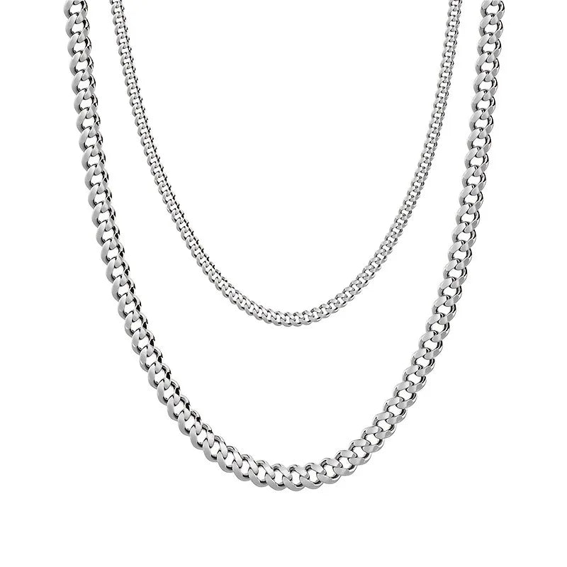 Silver Cuban Link Chain Necklace – Bold and Timeless Design