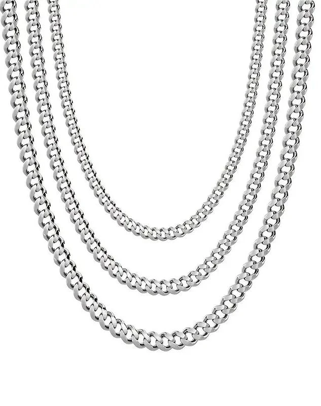 Silver Cuban Link Chain Necklace – Bold and Timeless Design
