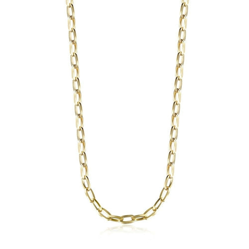 Layered Gold Oval Link Chain Necklace – Statement Jewelry