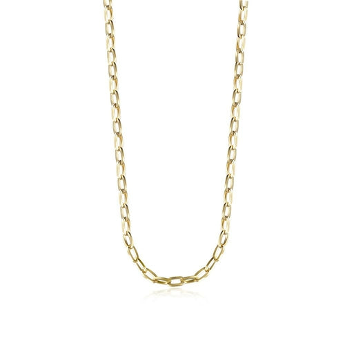 Layered Gold Oval Link Chain Necklace – Statement Jewelry
