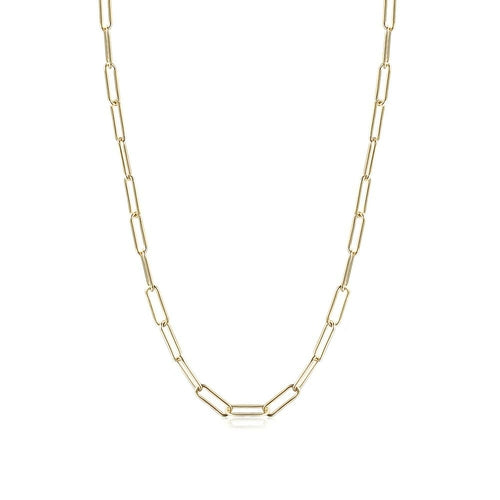 Long Linear Link Chain Necklace