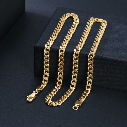 Classic Gold Cuban Link Chain Necklace – Bold Statement Piece